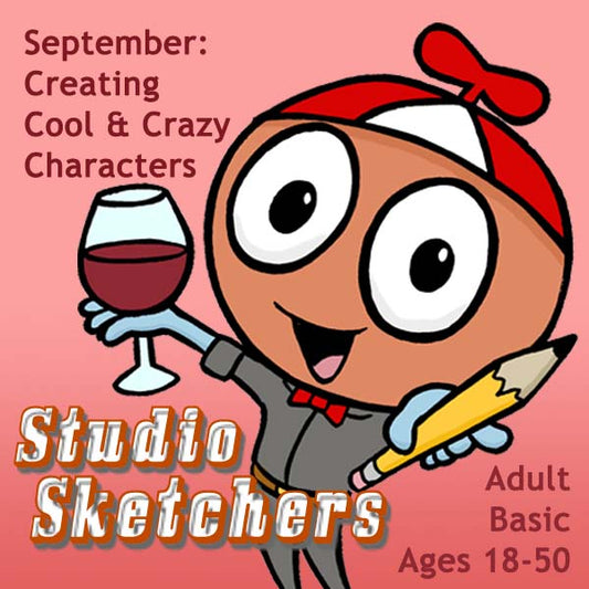 DC Studio Sketchers (Month 01) September Package (4 Classes-Adult): Creating Cool & Crazy Characters