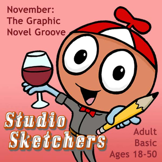 DC Studio Sketchers (Month 03) November Package (4 Classes-Adult): The Graphic Novel Groove