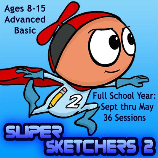 DC Super Sketchers 2 (1-Full-School-Year Package) 36 Classes-Basic Drawing 2