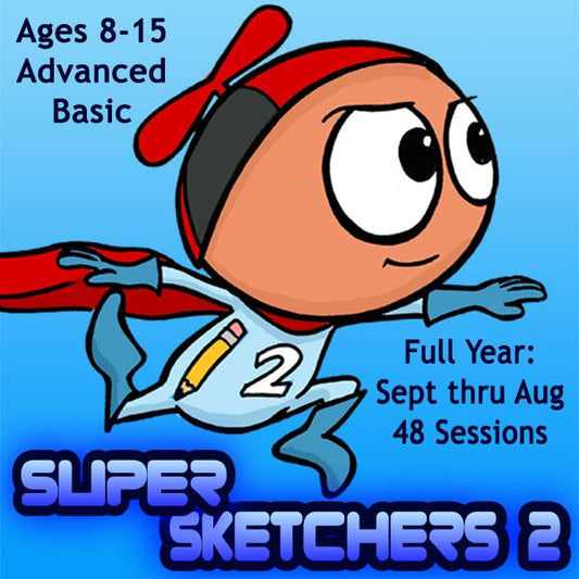 DC Super Sketchers 2 (1-Full-Year Package) 48 Classes-Basic Drawing