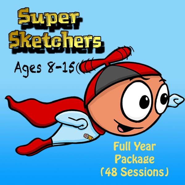 DC Super Sketchers (1-Full-Year Package) 48 Classes-Basic Drawing