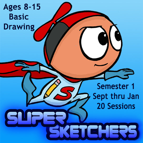 DC Super Sketchers (1st Semester Package: Sep-Jan) 20 Classes-Basic Drawing