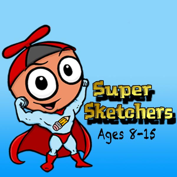 DC Super Sketchers April '24 Package (4 Classes-Basic Drawing): Gamer Graphics