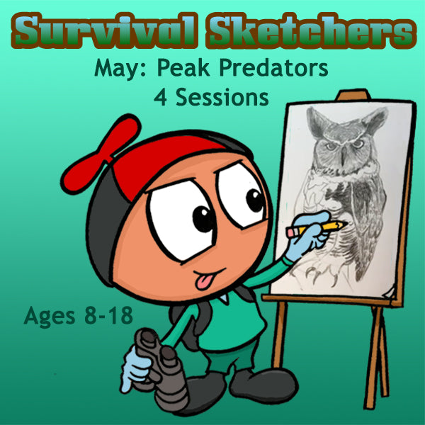 DC Survival Sketchers (Month 09) May Package (4 Classes-Animal Drawing): Peak Predators