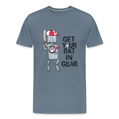 Elijah W's "Get Your Bat In Gear" T-Shirt - steel blue