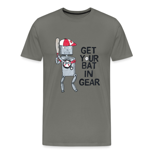 Elijah W's "Get Your Bat In Gear" T-Shirt - asphalt gray