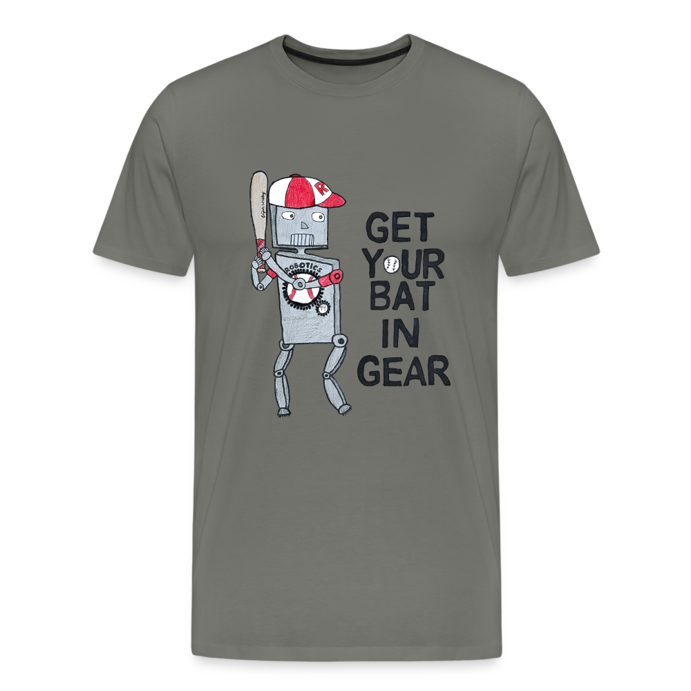 Elijah W's "Get Your Bat In Gear" T-Shirt - asphalt gray