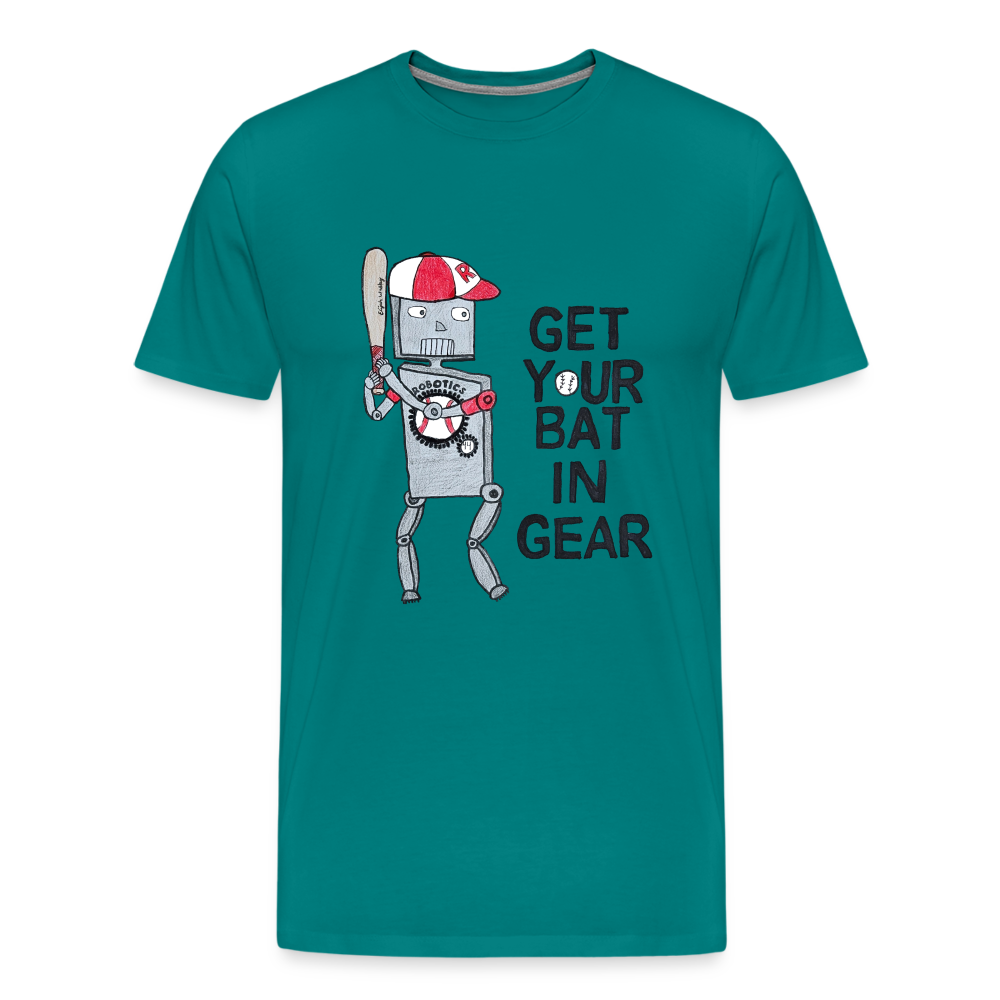Elijah W's "Get Your Bat In Gear" T-Shirt - teal