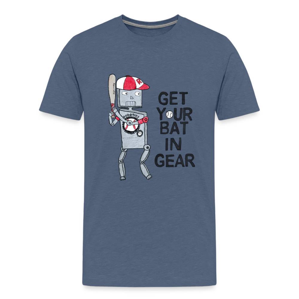 Elijah W's "Get Your Bat In Gear" T-Shirt - heather blue