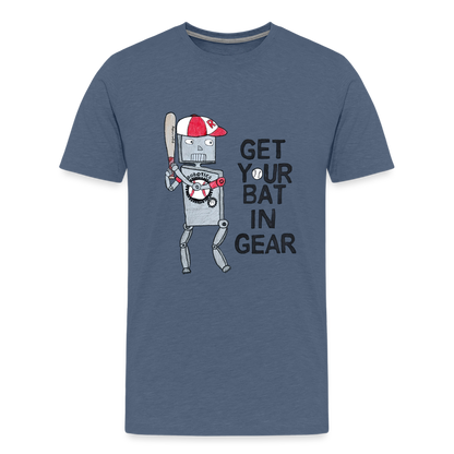 Elijah W's "Get Your Bat In Gear" T-Shirt - heather blue