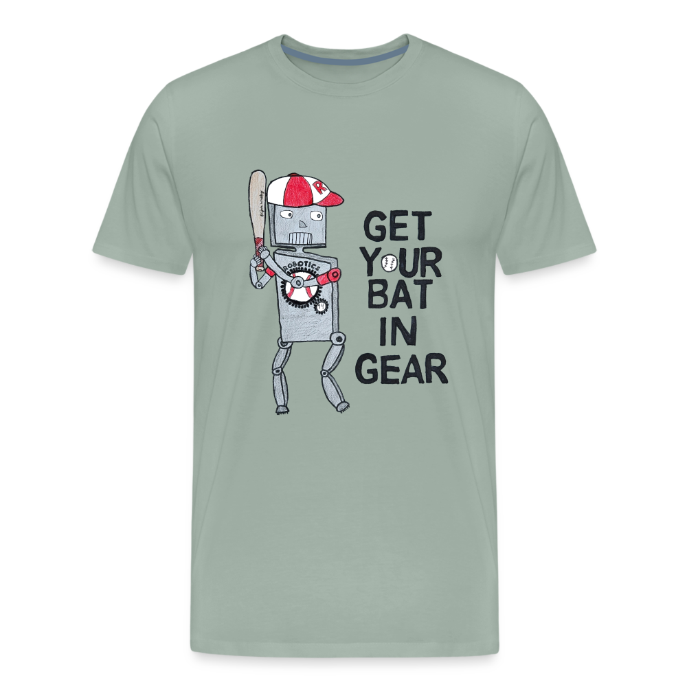Elijah W's "Get Your Bat In Gear" T-Shirt - steel green