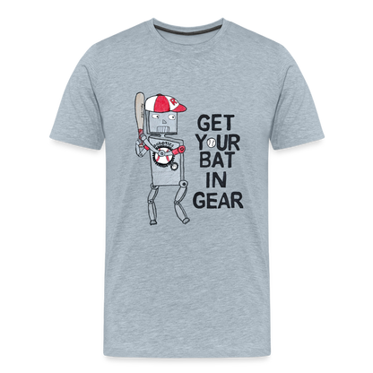 Elijah W's "Get Your Bat In Gear" T-Shirt - heather ice blue
