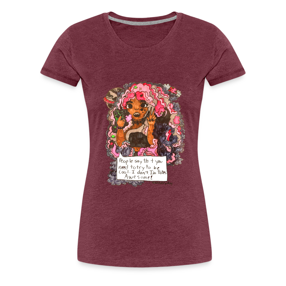 Arielle's "Tote's Awesome" T-Shirt - heather burgundy