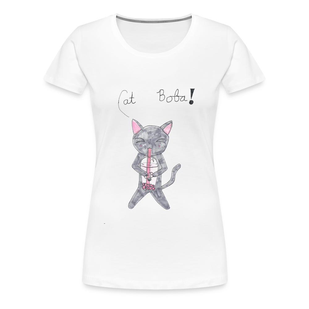 Maria's Cat Boba T-Shirt - white