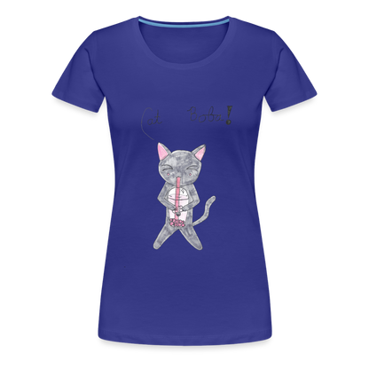 Maria's Cat Boba T-Shirt - royal blue