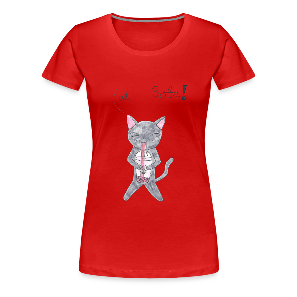 Maria's Cat Boba T-Shirt - red