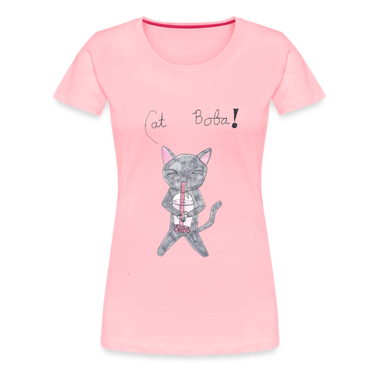 Maria's Cat Boba T-Shirt - pink