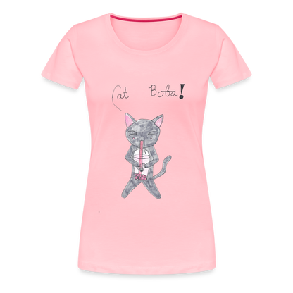 Maria's Cat Boba T-Shirt - pink