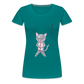 Maria's Cat Boba T-Shirt - teal