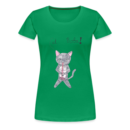 Maria's Cat Boba T-Shirt - kelly green