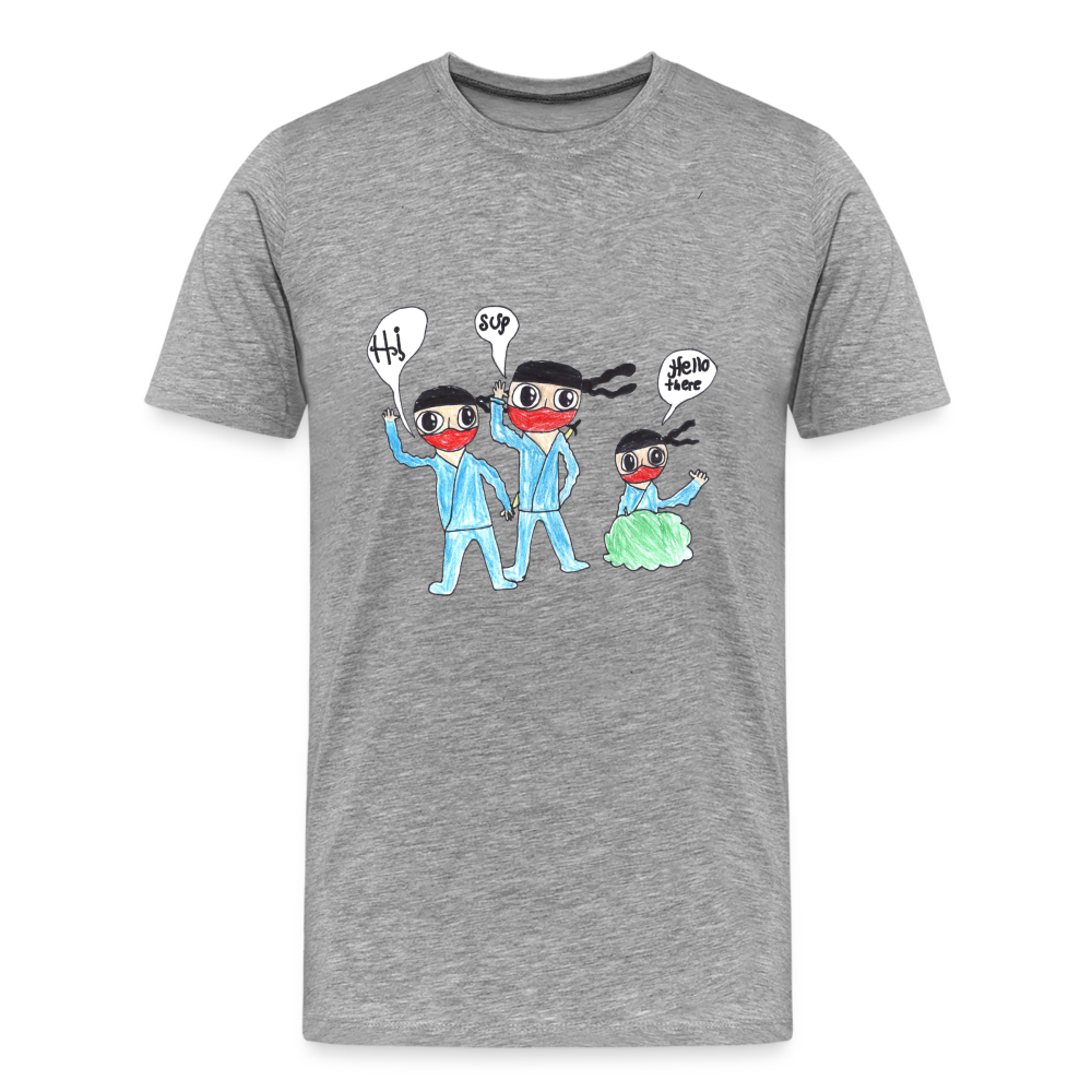 Brody's Ninja Yo! T-Shirt - heather gray