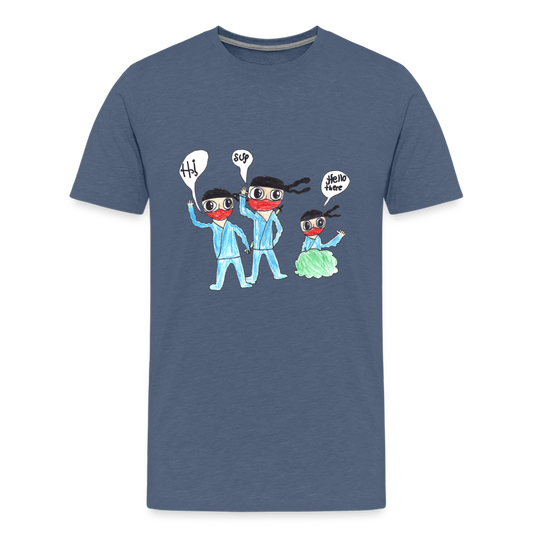 Brody's Ninja Yo! T-Shirt - heather blue
