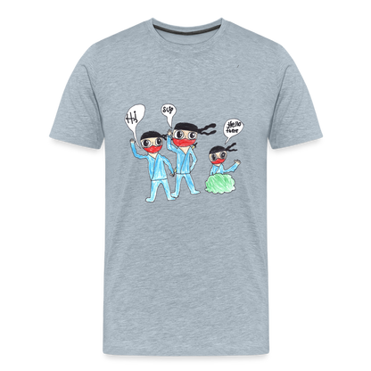 Brody's Ninja Yo! T-Shirt - heather ice blue