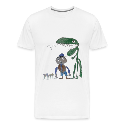 Elijah's Dino Dinner T-Shirt - white