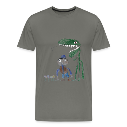 Elijah's Dino Dinner T-Shirt - asphalt gray
