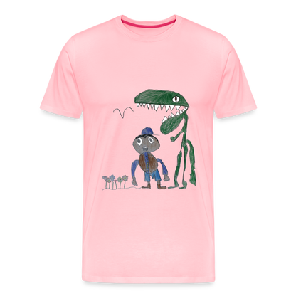 Elijah's Dino Dinner T-Shirt - pink