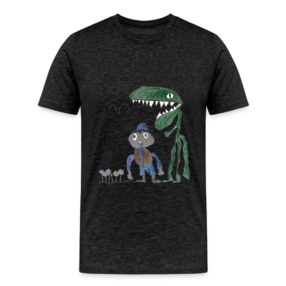 Elijah's Dino Dinner T-Shirt - charcoal grey