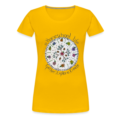 Rosie's #Homeschool Life T-Shirt - sun yellow