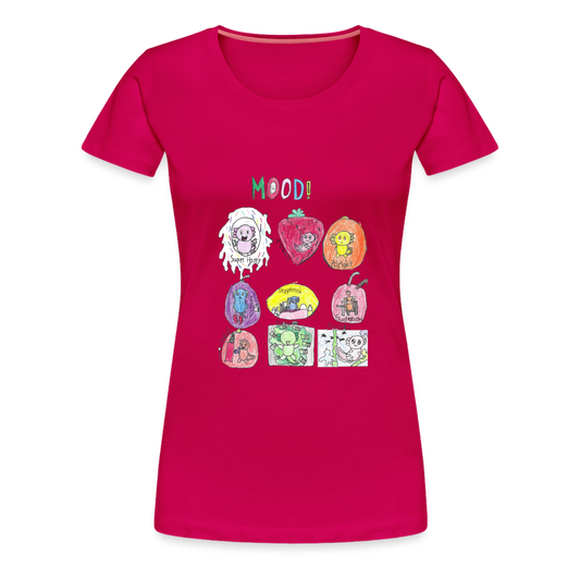 Ellie's Axolotyl Moods T-shirt - dark pink