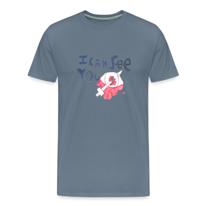 Xavier's I Can See You T-Shirt - steel blue