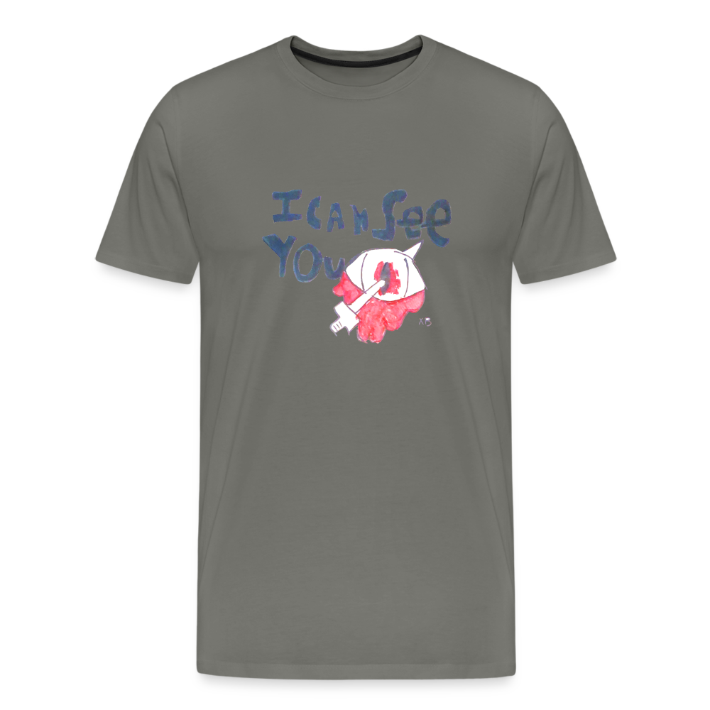 Xavier's I Can See You T-Shirt - asphalt gray