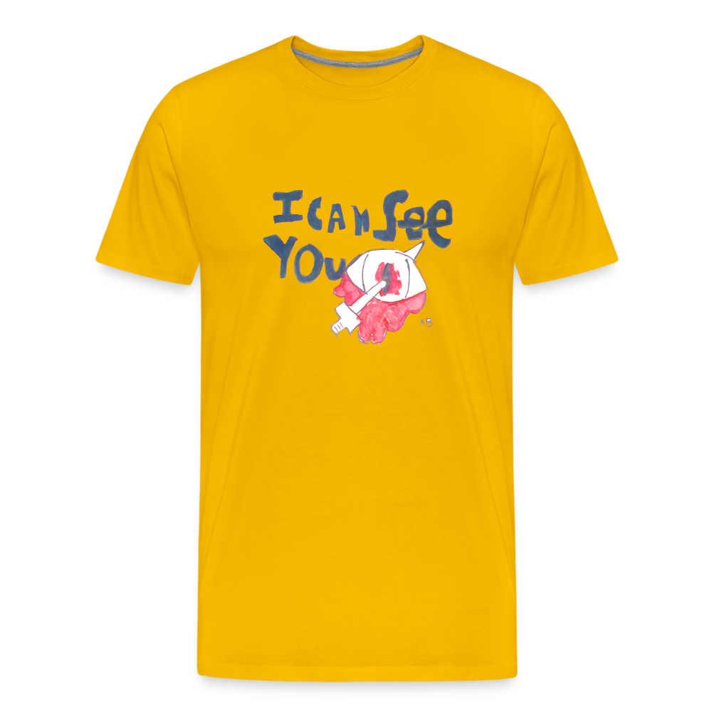 Xavier's I Can See You T-Shirt - sun yellow