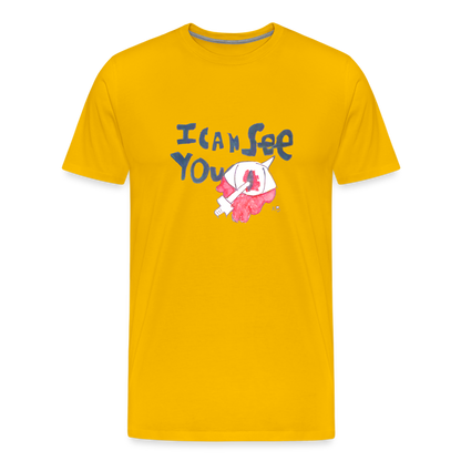 Xavier's I Can See You T-Shirt - sun yellow
