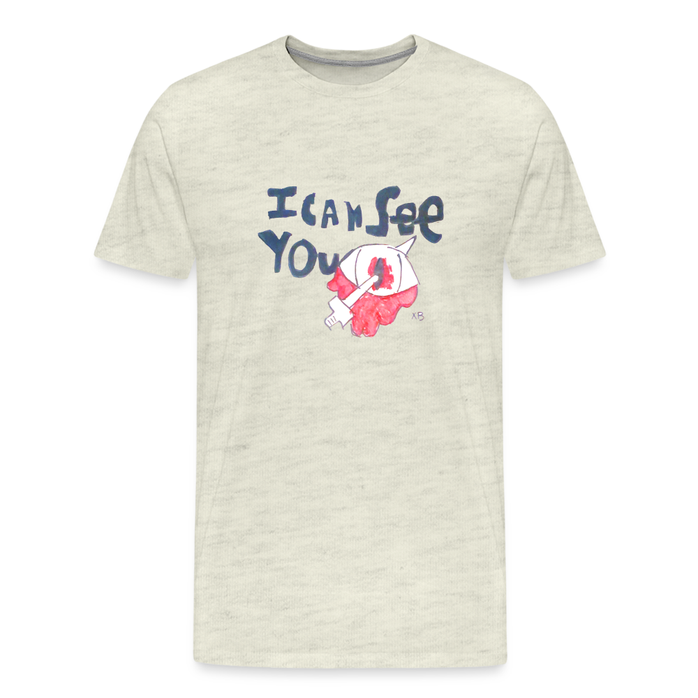 Xavier's I Can See You T-Shirt - heather oatmeal
