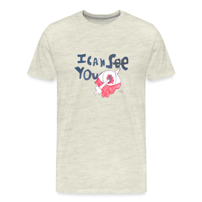 Xavier's I Can See You T-Shirt - heather oatmeal