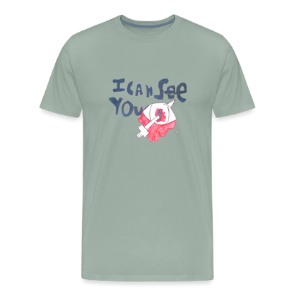 Xavier's I Can See You T-Shirt - steel green