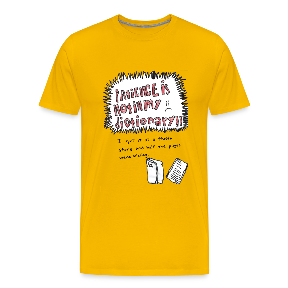 Silas' Not In My Dictionary T-Shirt - sun yellow