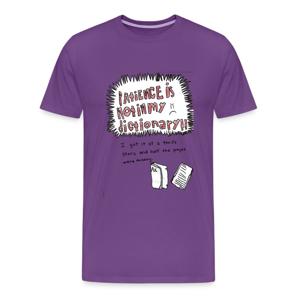 Silas' Not In My Dictionary T-Shirt - purple