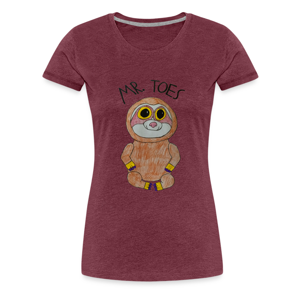 Kiyah's Mr Toes T-Shirt - heather burgundy