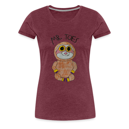 Kiyah's Mr Toes T-Shirt - heather burgundy