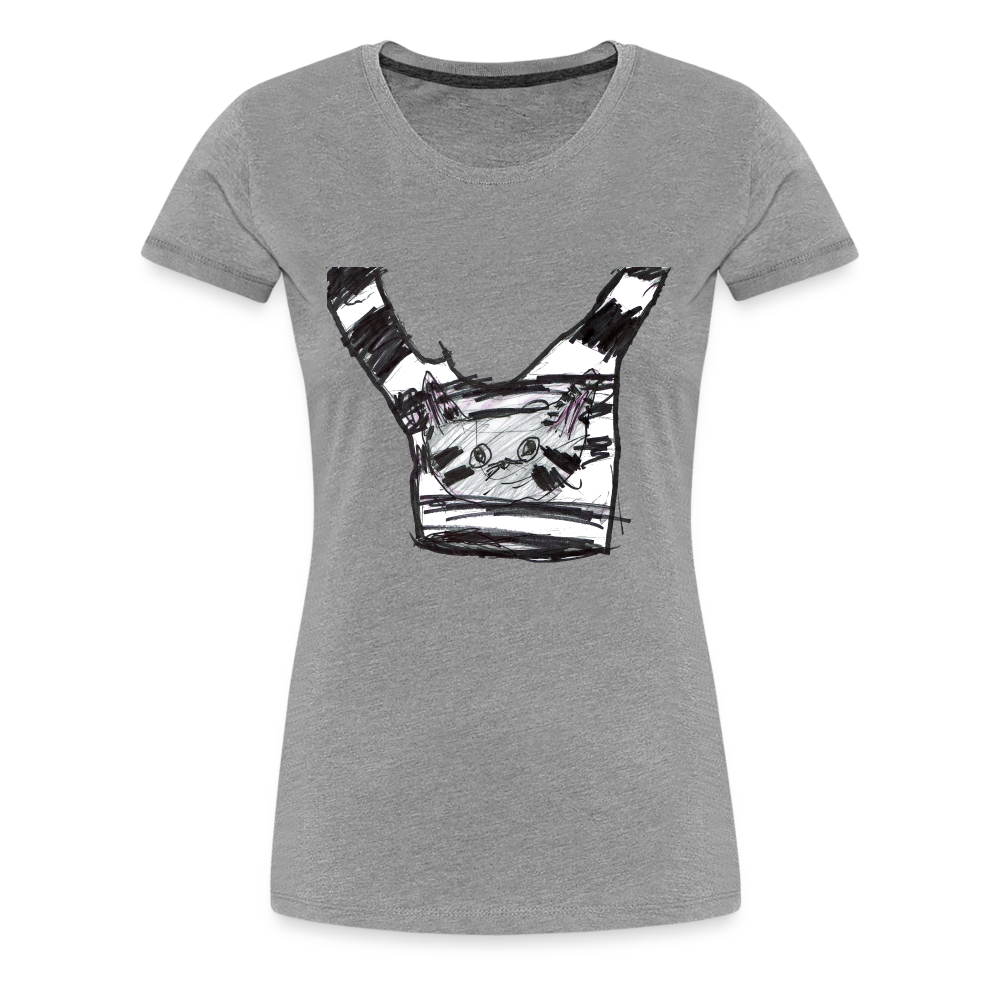 Claudia's Cat on T-Shirt on a T-Shirt - heather gray