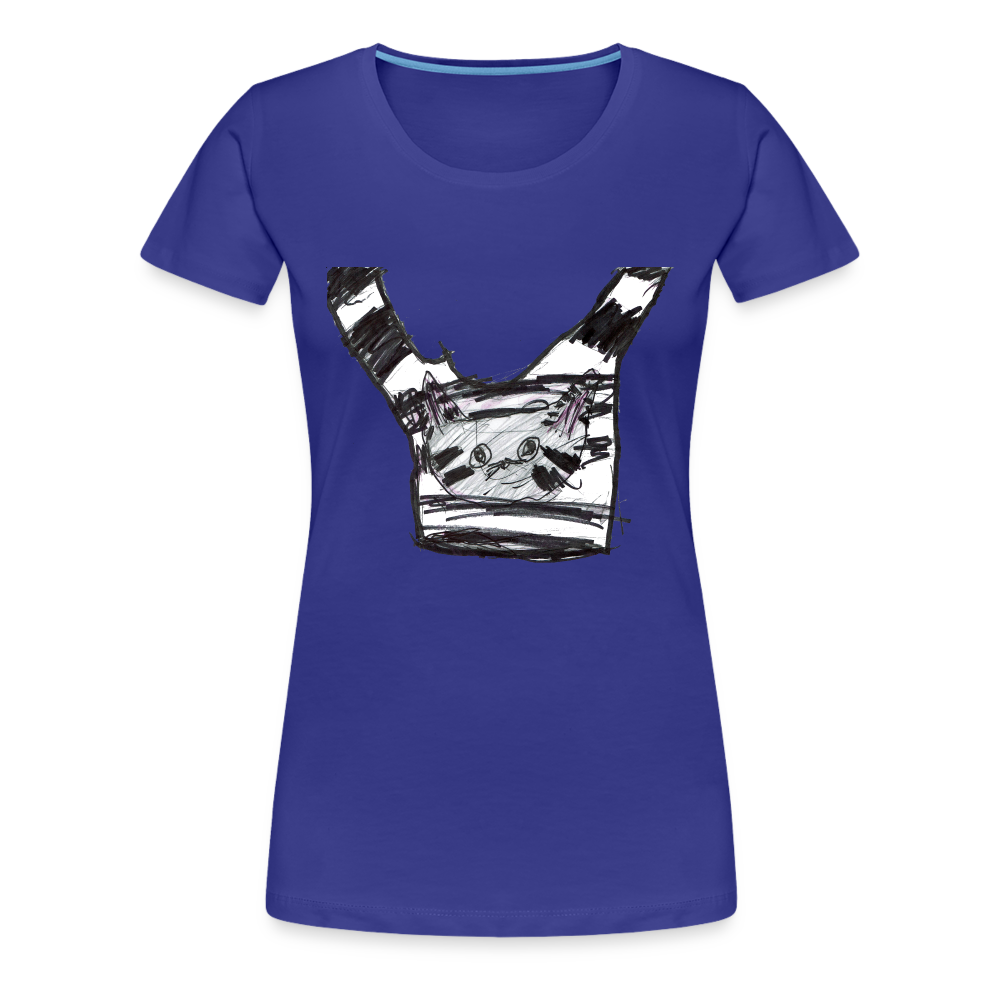 Claudia's Cat on T-Shirt on a T-Shirt - royal blue