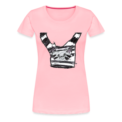 Claudia's Cat on T-Shirt on a T-Shirt - pink