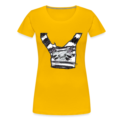 Claudia's Cat on T-Shirt on a T-Shirt - sun yellow