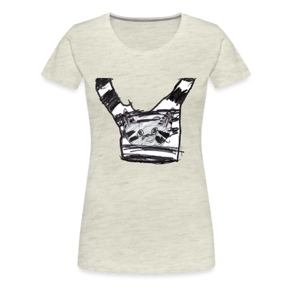 Claudia's Cat on T-Shirt on a T-Shirt - heather oatmeal