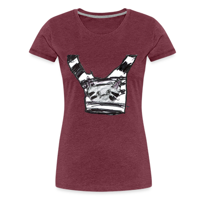Claudia's Cat on T-Shirt on a T-Shirt - heather burgundy